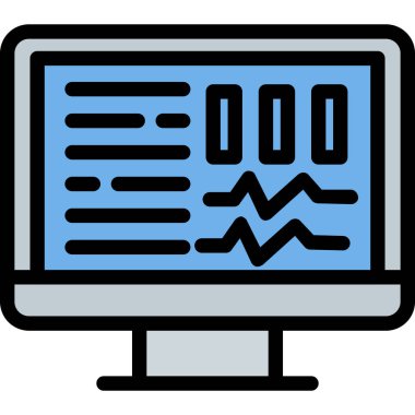 Bilgisayar. Web simgesi basit illüstrasyon