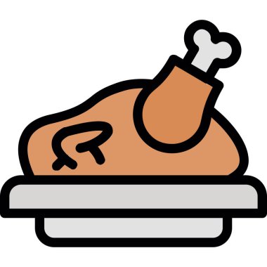 yiyecek simgesi, vektör illüstrasyonu