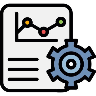 veri analiz çizelgesi simgesi doldurulmuş ana hatlar biçiminde