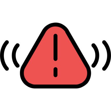 Uyarı dikkat ünlem simgesi tam taslak biçimi