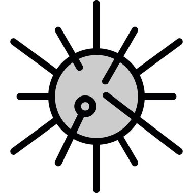 Pusula simgesi, vektör illüstrasyonu beyaz arkaplanda izole edildi