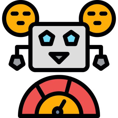 emoji simgesi ile yüz ifadesi, basit vektör illüstrasyonu