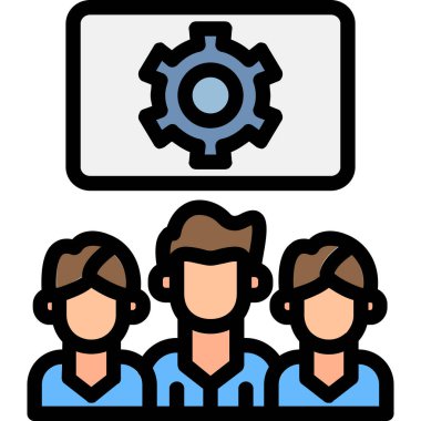 iş insanları grup simgesi - özet biçimi