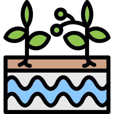 Bitki. Web simgesi basit illüstrasyon