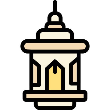 Mum feneri. Basit vektör illüstrasyonu