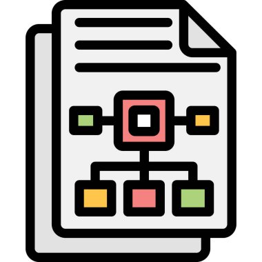 veri belgesi simgesi. özet belge veri vektör rengi düz izole