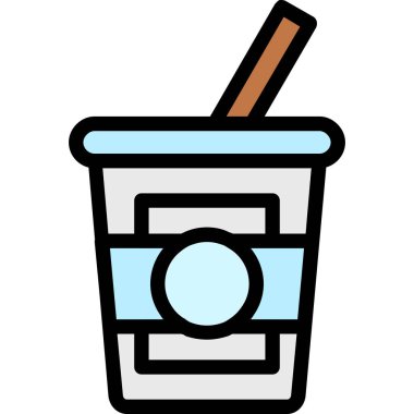 Kahve fincanı ikonu. Taslak kahve fincanı vektör simgesi rengi düz izole