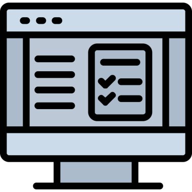 belge ikonu vektör illüstrasyonunu kontrol et