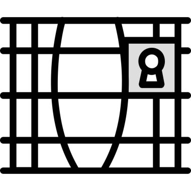 izole güvenli asma kilit simgesi