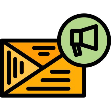 e- posta simgesi renk ana hatları vektörü