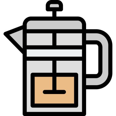 ana hatlarıyla çay içecek ikonu