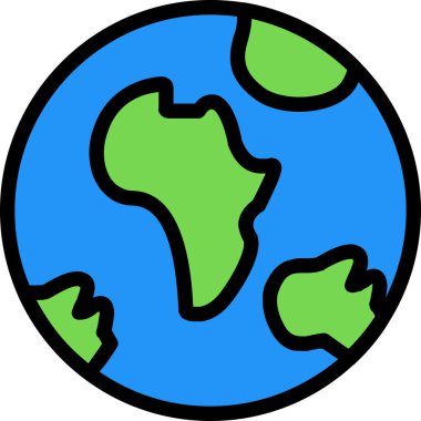 Toprak. Web simgesi basit illüstrasyon