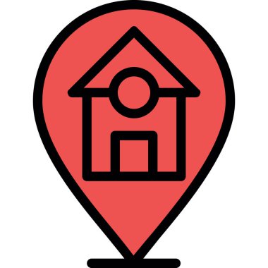 Konum pin vektör simgesi