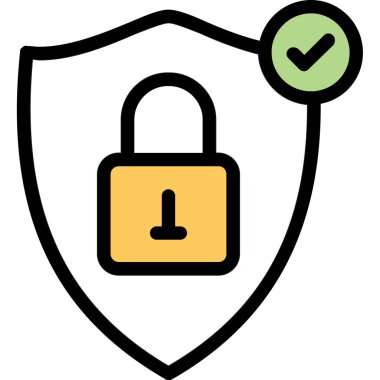 Kilit. Web simgesi basit illüstrasyon