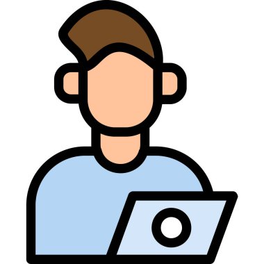 çevrimiçi eğitim vektörü simgesi, basit vektör illüstrasyonu