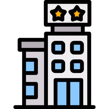 Bina. Web simgesi basit illüstrasyon