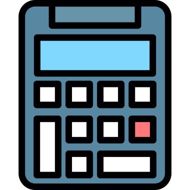 Hesap makinesi. Web simgesi basit illüstrasyon