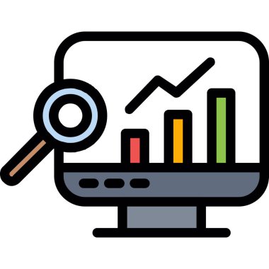 Analiz grafiği simgesi doldurulmuş dış hat biçimi