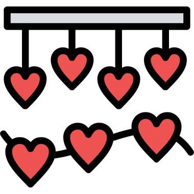 Aşk günü simgesi - ana hatlarıyla