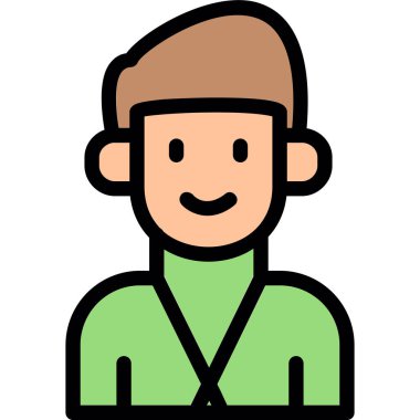 Adamım. Web simgesi basit illüstrasyon