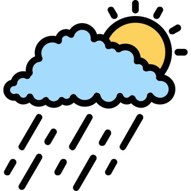 Hava durumu ikonu. Basit resimleme