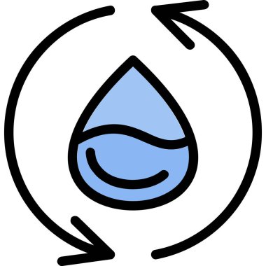 ekoloji bırakma simgesi, dış hat vektörü