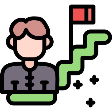 Kadın. Web simgesi basit illüstrasyon