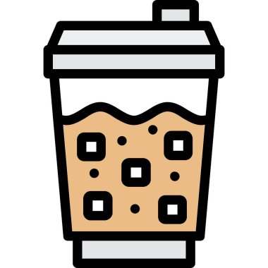 kahve ikonu vektör illüstrasyonu