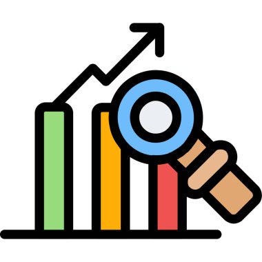 Analiz grafiği simgesi - taslak biçimi