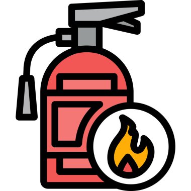 Yangın söndürme ikonu. özet vektör illüstrasyonu.