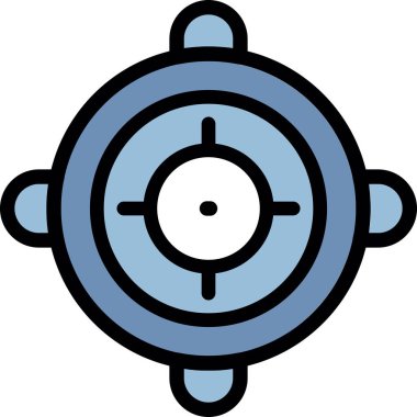 hedef simgesi. Web için hedef vektör simgelerinin basit çizimi