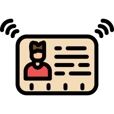 ID kart simgesi vektör illüstrasyonu