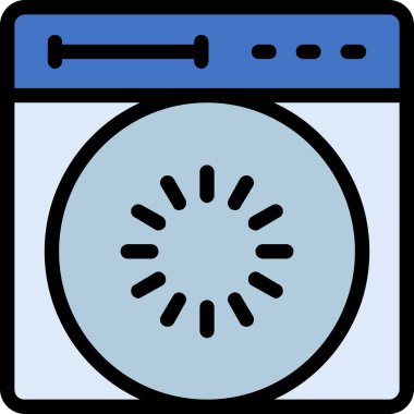 Tarayıcı. Web simgesi basit illüstrasyon