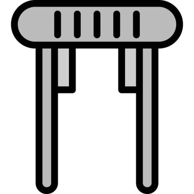 Modern b 'nin vektör illüstrasyonu sandalye ikonundan yoksun