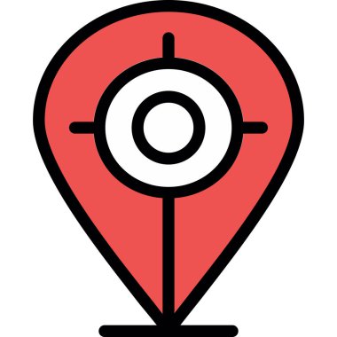 konum pin simgesi, vektör illüstrasyonu