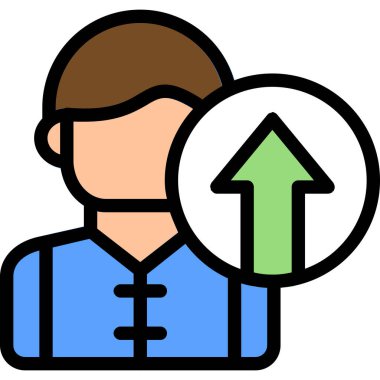 İş adamı. Web simgesi basit illüstrasyon