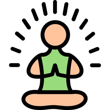 Meditasyon yoga simgesi - ana hatlarıyla