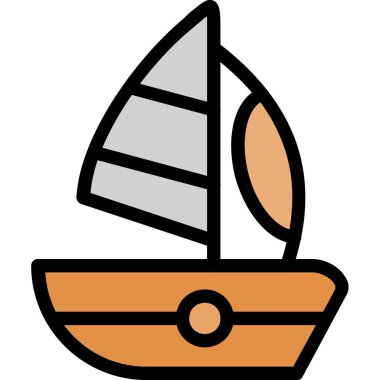 tekne deniz simgesi - taslak biçiminde