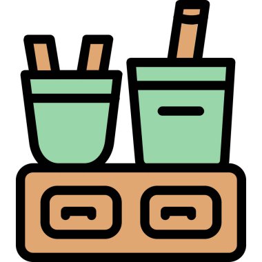 Sepet simgesi, vektör illüstrasyonu