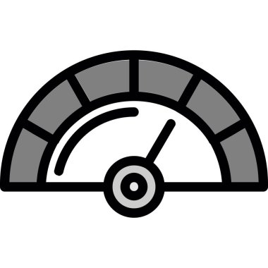 Ölçü hız göstergesi simgesi, vektör illüstrasyonu