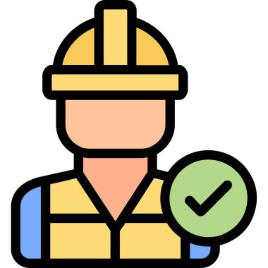 İnşaat mühendisi işçi simgesi