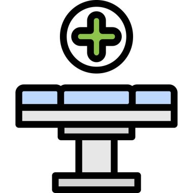 Hastane. Web simgesi basit illüstrasyon