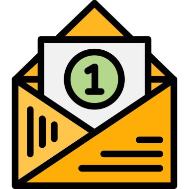 Mektup. Web simgesi basit illüstrasyon