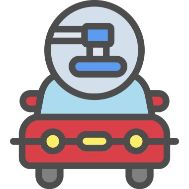 araba sürücüsü simgesi vektör çizimi çizimi