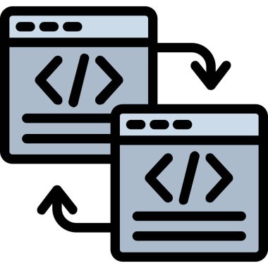 Web geliştirme kodu vektör illüstrasyonu