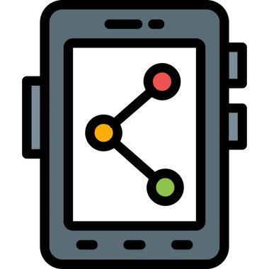 akıllı saat simge vektör illüstrasyonu