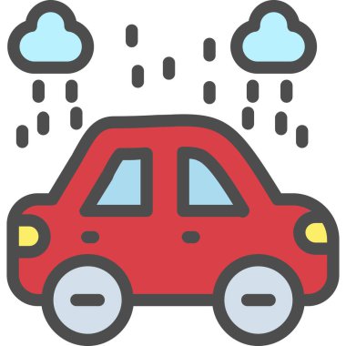 araba yağmuru yağmur simgesi dosya özeti biçiminde