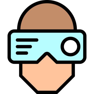 Sanal gözlük. Vektör illüstrasyonu