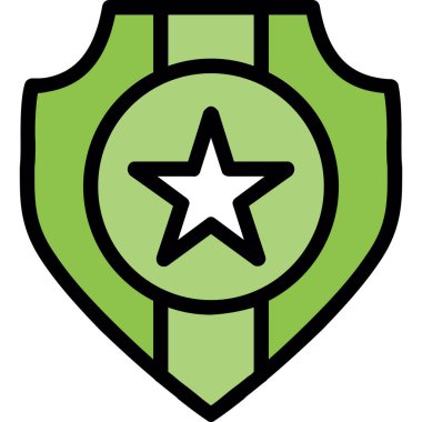 Kalkan. Web simgesi basit illüstrasyon