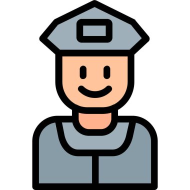 Polis simgesi, vektör illüstrasyonu